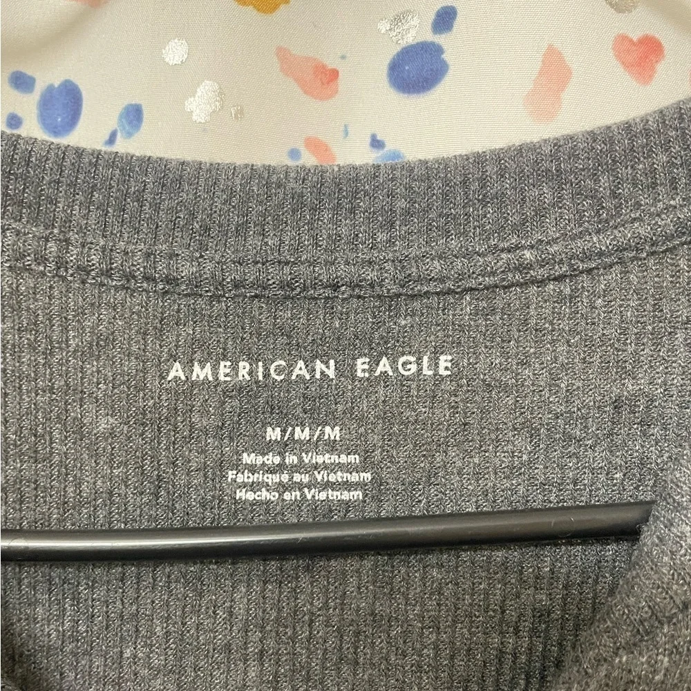 ♻️ American Eagle gray cropped tee size medium - Picture 4 of 6